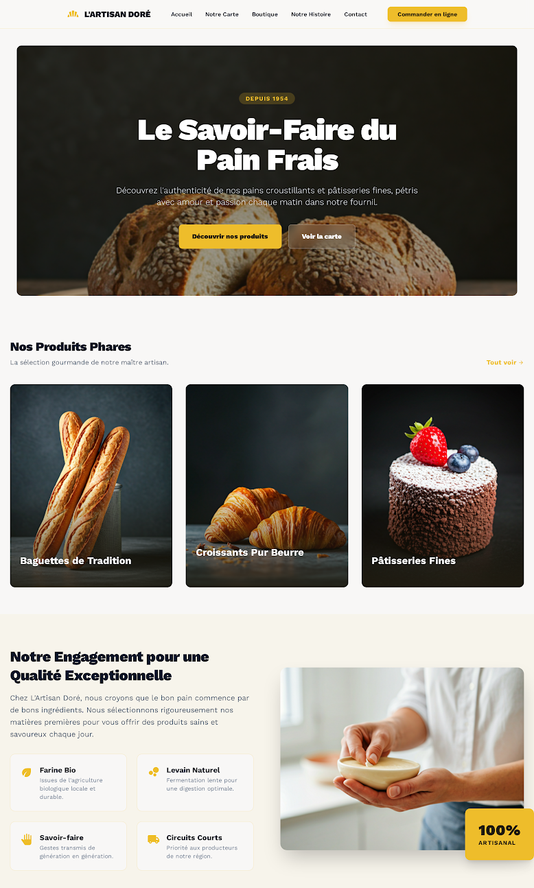 Site vitrine Boulangerie